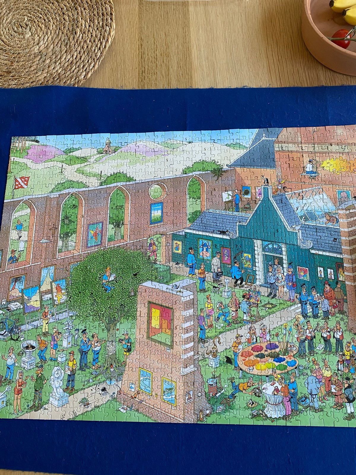 Jan van Haasteren - The Art Market 950 stukjes met poster, Ophalen of Verzenden, 500 t/m 1500 stukjes, Zo goed als nieuw, Legpuzzel