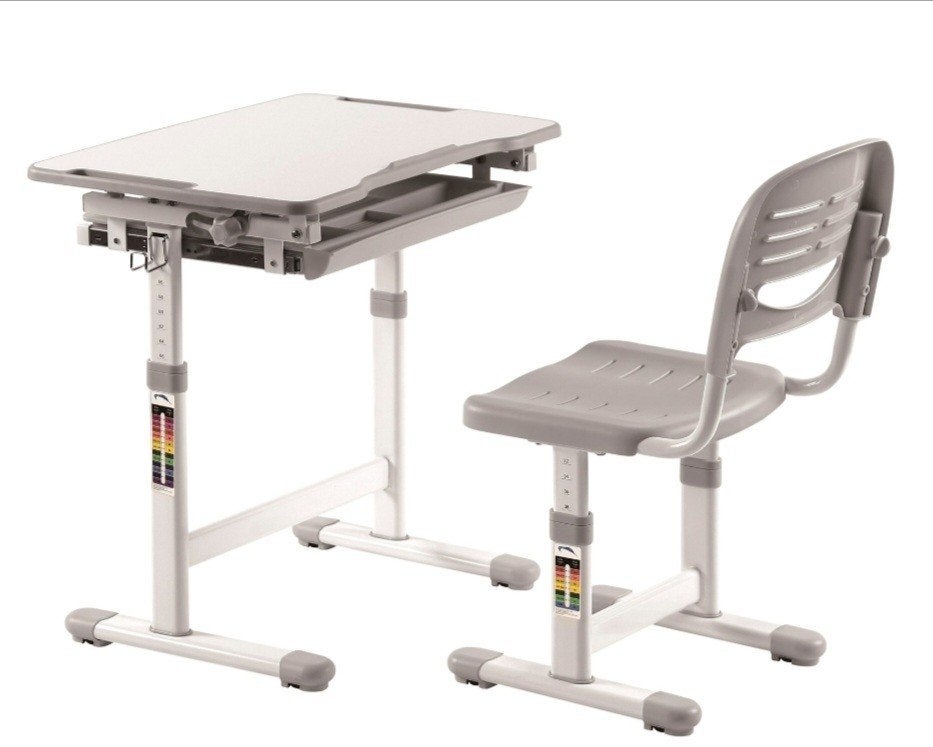 Verstelbaar kinderbureau met bureaustoel, Huis en Inrichting, Bureaustoelen, Ophalen, Ergonomisch, Nieuw, Overige kleuren