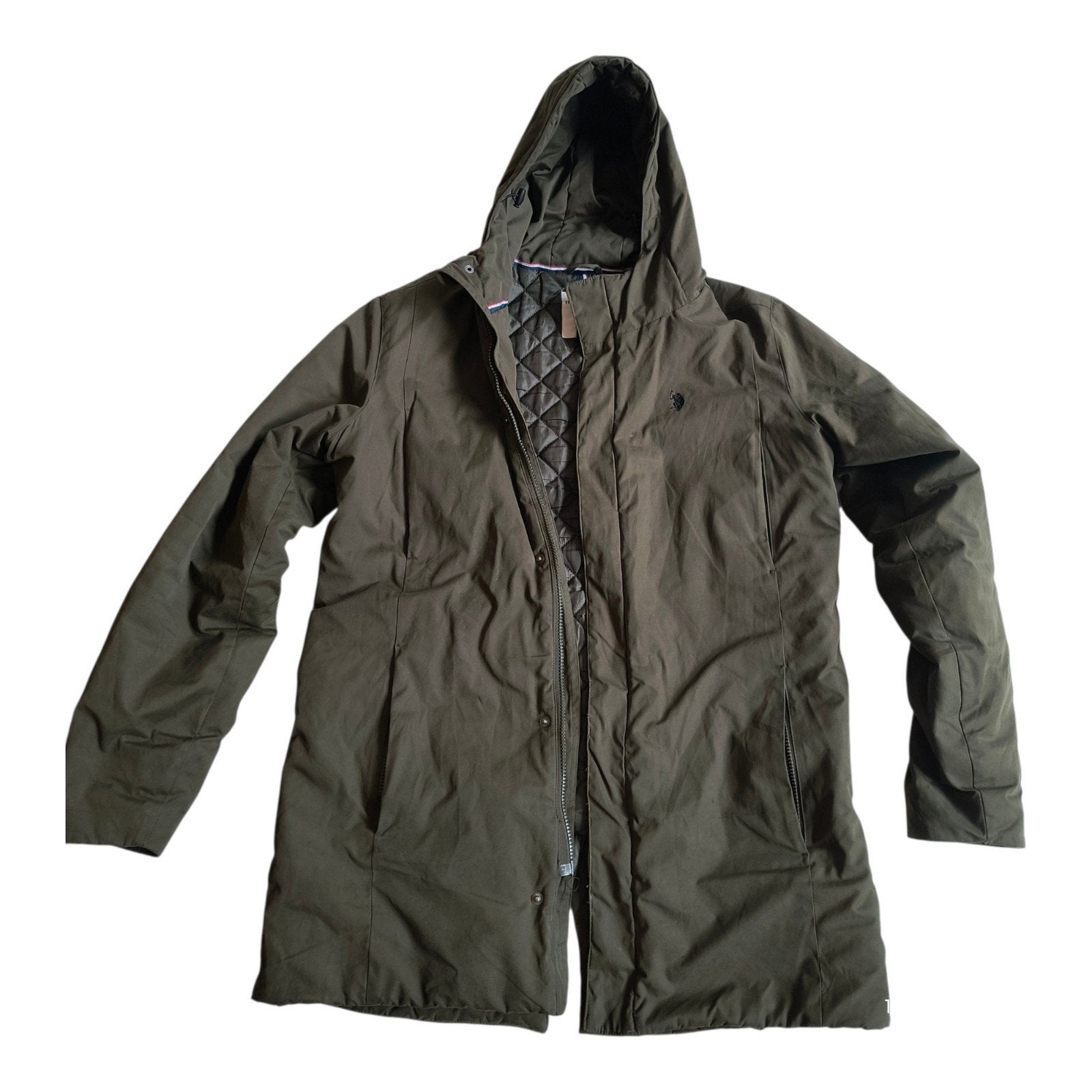 U.S. Polo Assn. winterjas met capuchon - Maat M, Ophalen of Verzenden, Gedragen, Groen