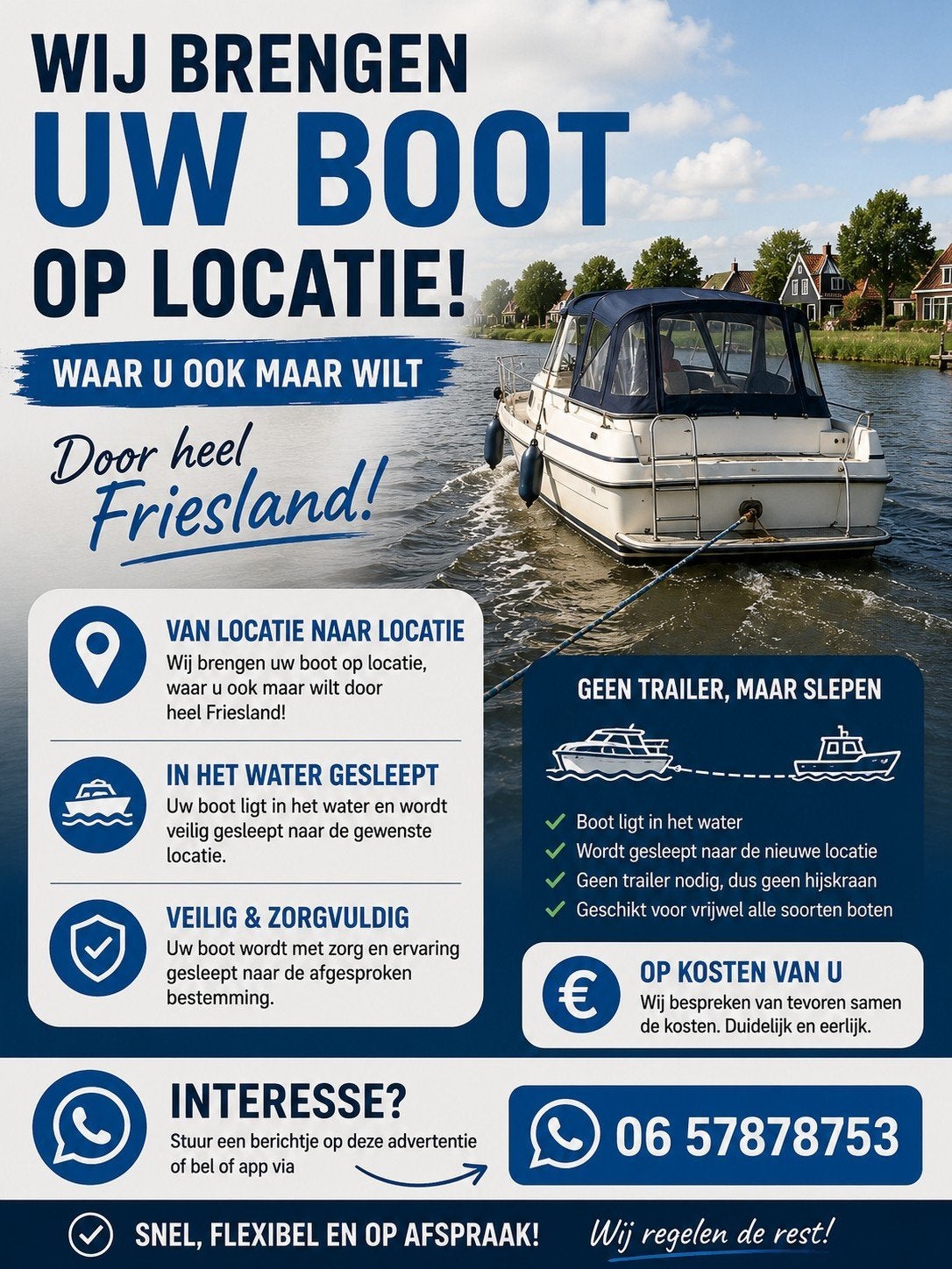 boot brengen van locatie naar locatie, Doe-het-zelf en Verbouw, Motoren, Ophalen