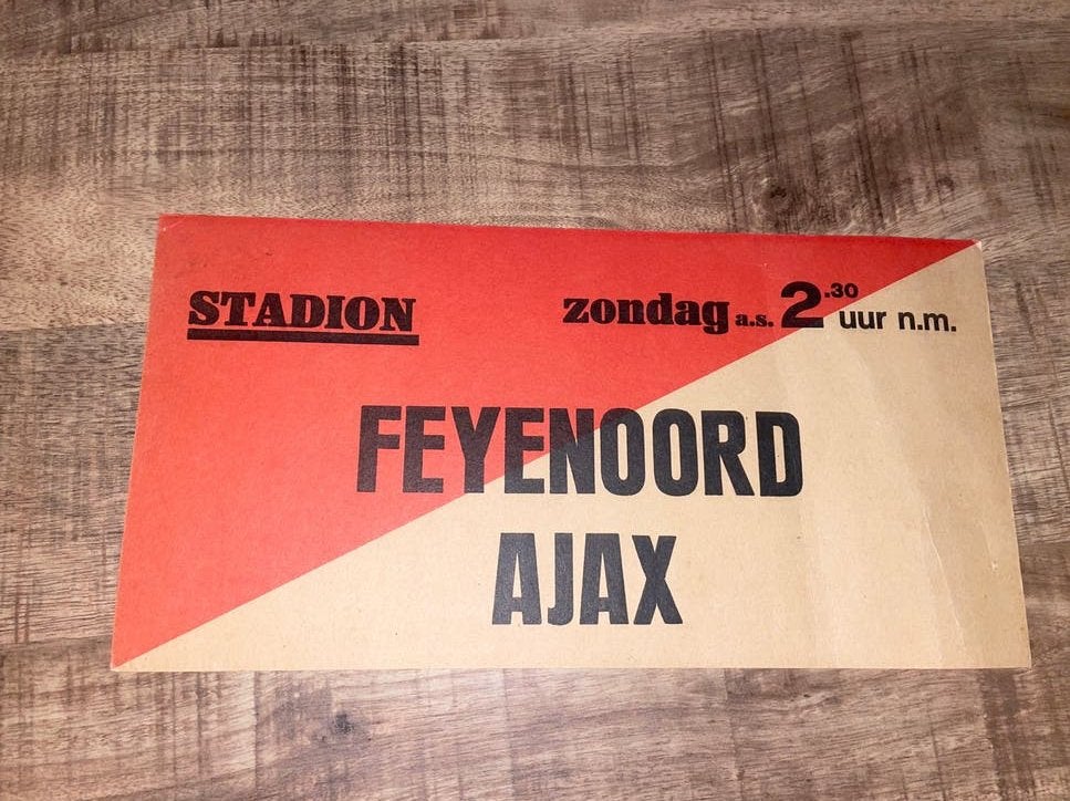 Feyenoord- ajax tramkaart, Ophalen of Verzenden, Gebruikt, Ajax, Overige typen