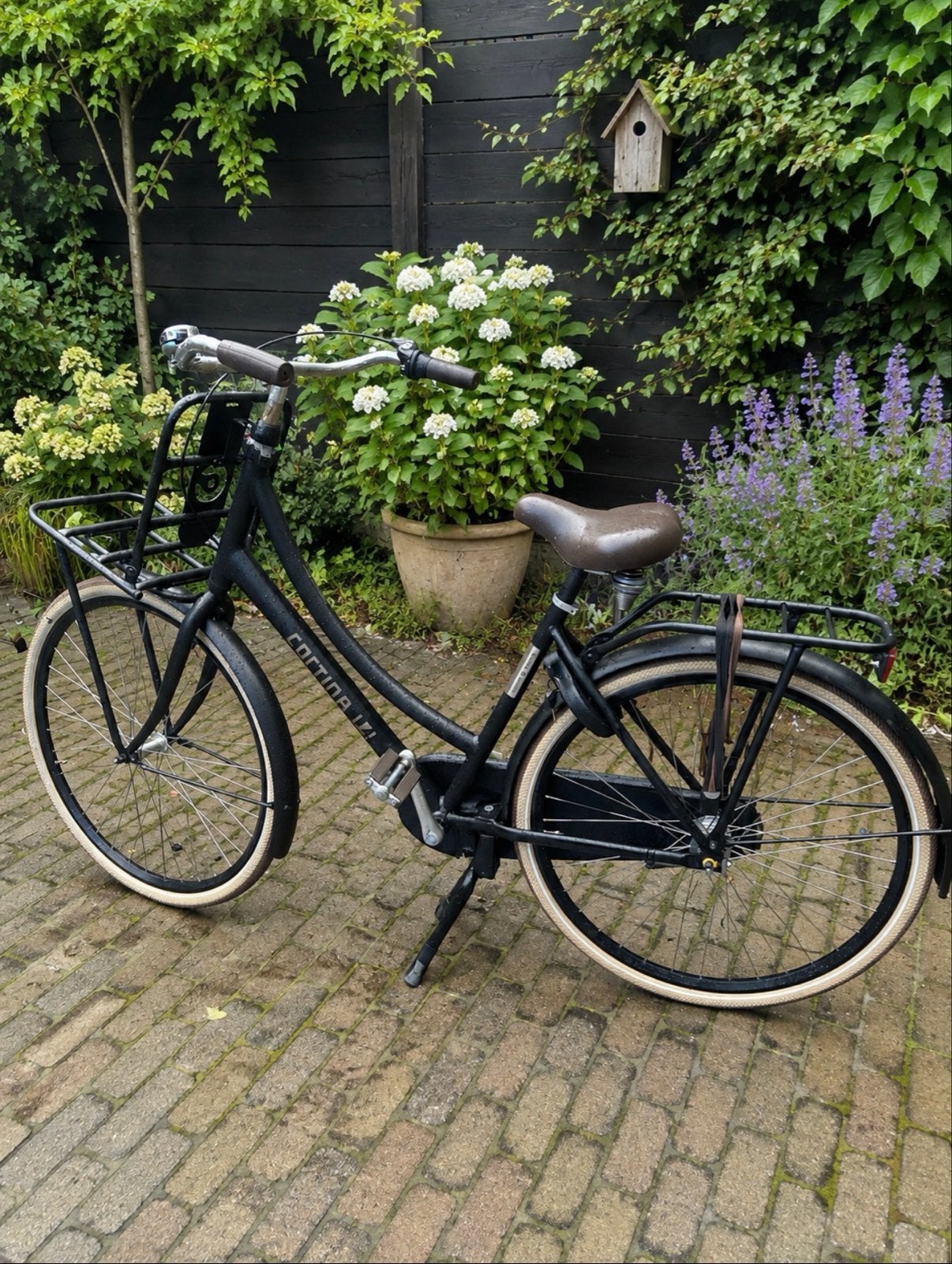 Cortina U4 Transportfiets Dames Zwart - Zo goed als nieuw, Terugtraprem, Versnellingen, Zo goed als nieuw, 50 tot 53 cm