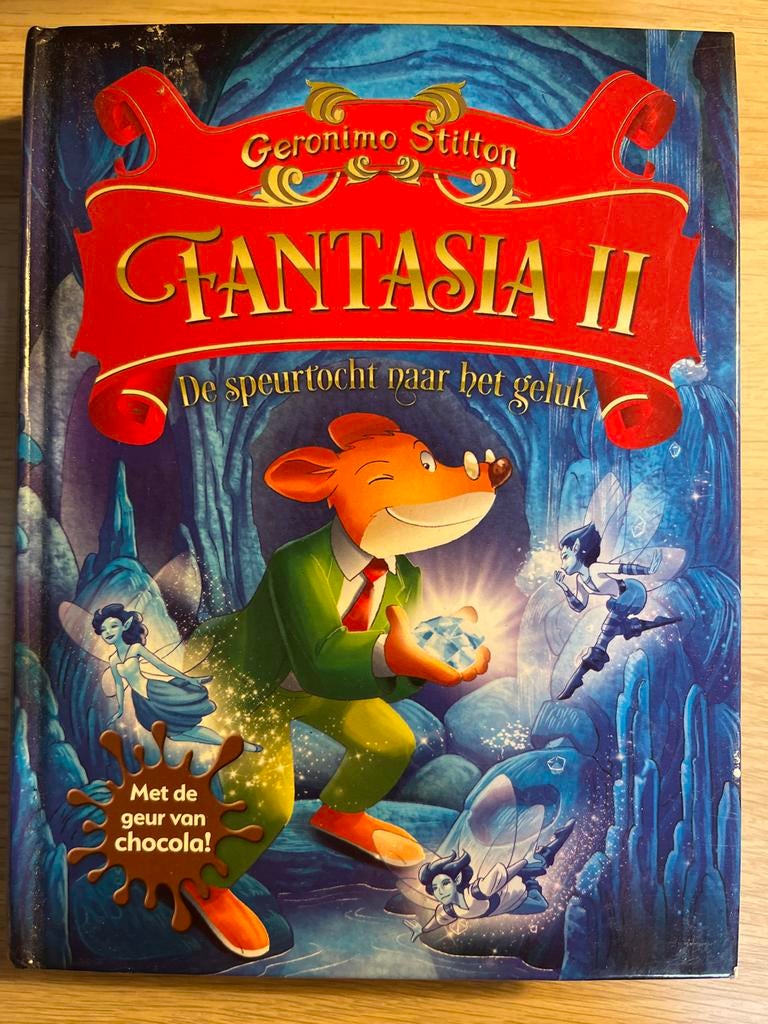 Geronimo Stilton Fantasia II: De speurtocht naar het geluk, Ophalen of Verzenden, Zo goed als nieuw, Fictie algemeen