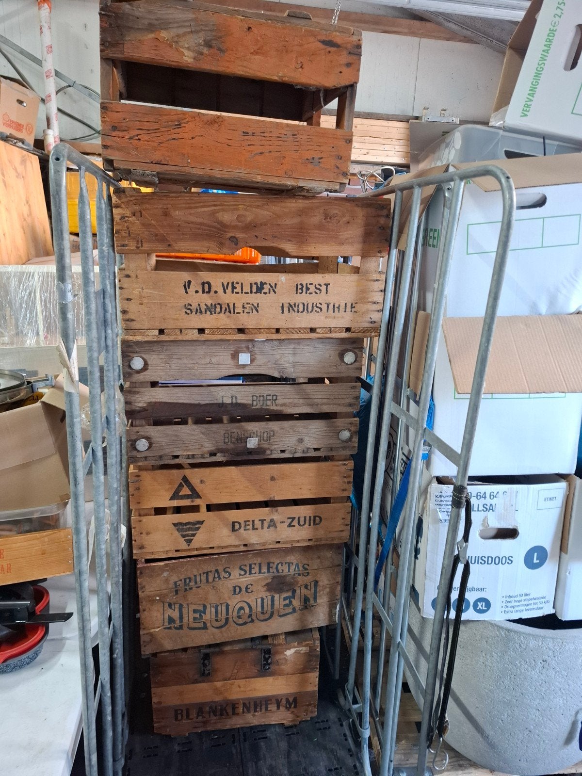 Vintage Houten Kisten - Diverse Maten en Opdrukken, Ophalen