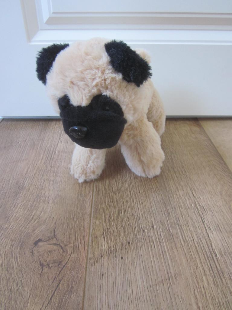 Star Toys Import lichtbruin zwart superzacht pluche hond, Overige merken, Overige karakters, Nieuw, Wasbaar