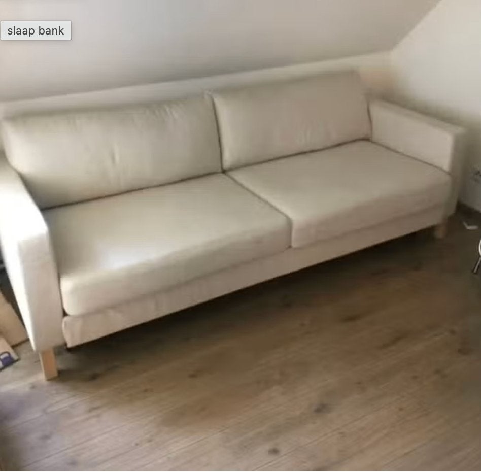 slaap bank, 90 cm, Beige, Tweepersoons, Ophalen of Verzenden