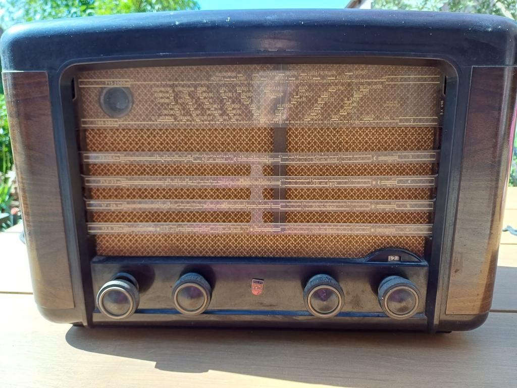 Vintage Philips BX 490 A buizenradio, Ophalen of Verzenden, Niet werkend, Radio