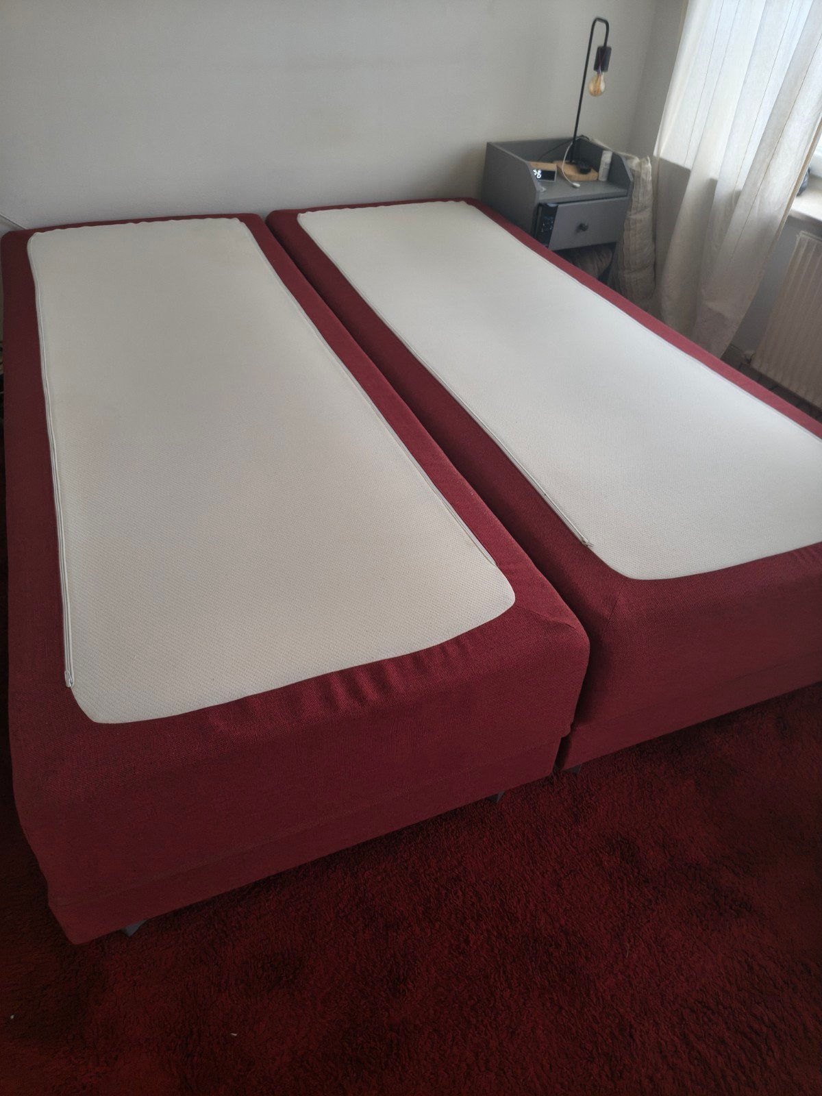 boxspring electrisch verstelbaar 160x210, Ophalen, 210 cm, Tweepersoons, Zo goed als nieuw