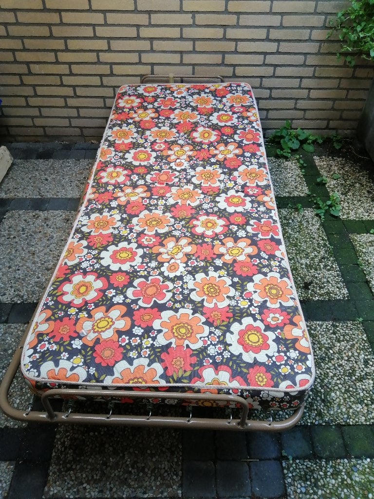 logeerbed, Ophalen, Eenpersoons, Bruin, 190 cm of minder