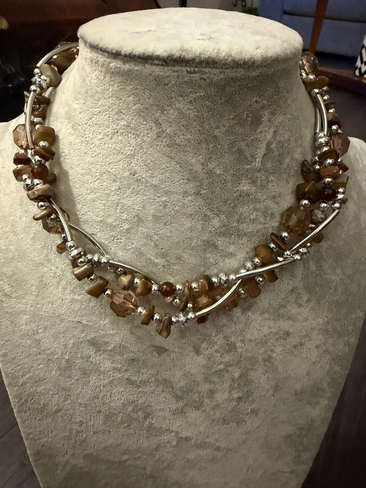 Partij 6 stuks mooie kettingen 5/6, Sieraden, Tassen en Uiterlijk, Verzenden, Zo goed als nieuw, Overige kleuren, Overige materialen