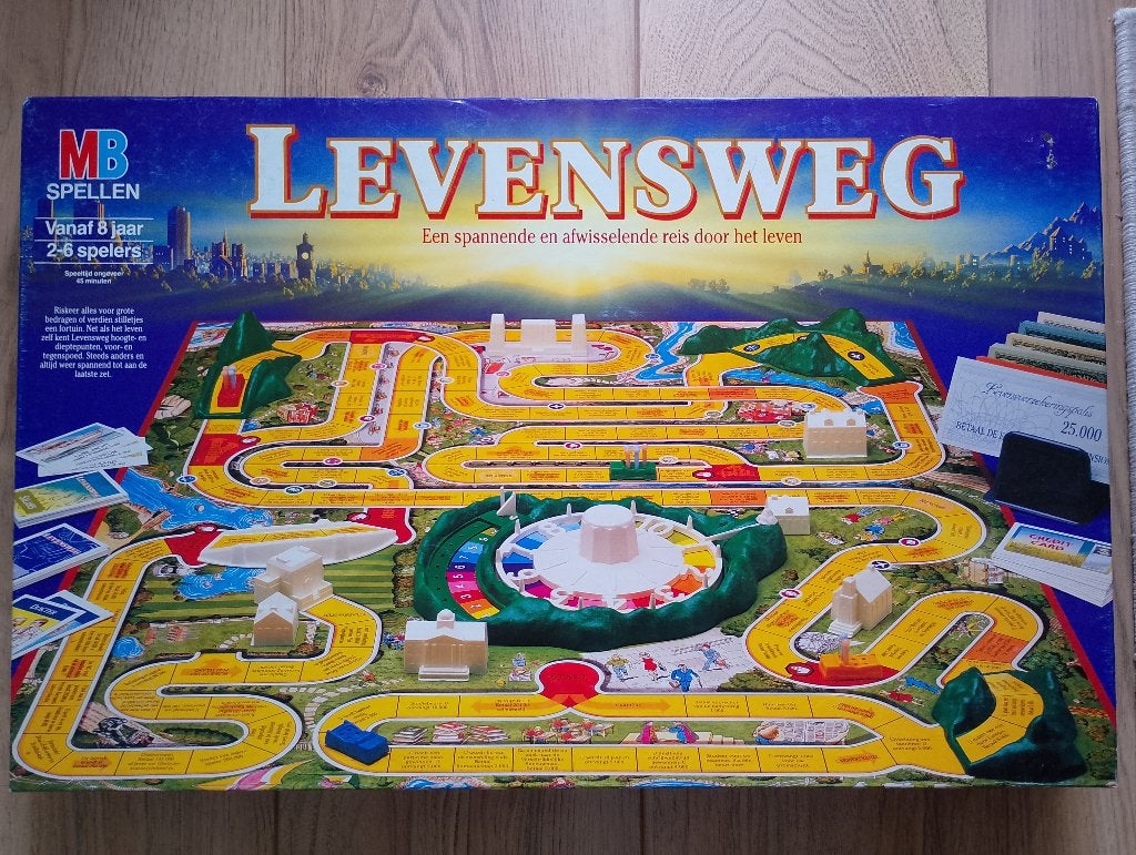 'Vintage' Levensweg (editie uit 1992), Hobby en Vrije tijd, Een of twee spelers, Ophalen of Verzenden, Zo goed als nieuw