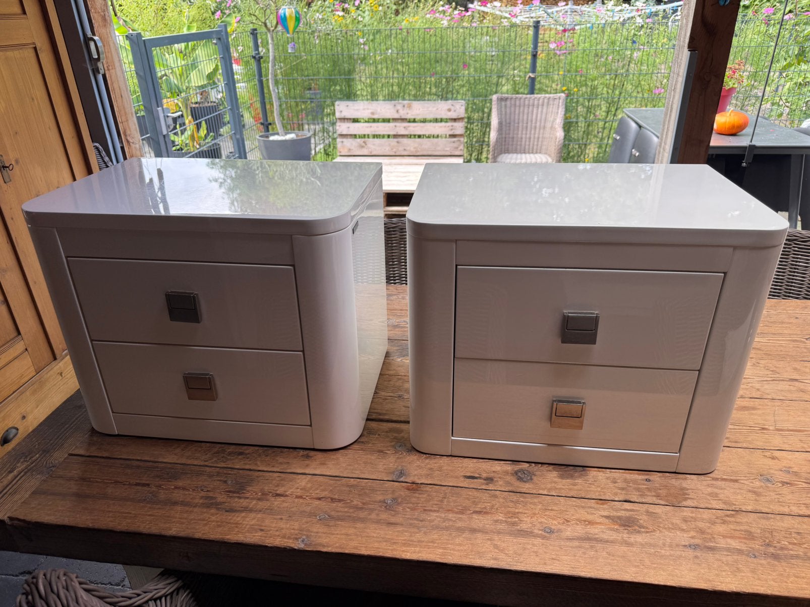 Canto Mobili hoogglans wit glanzend nachtkastjes ladekastje, Huis en Inrichting, Ophalen, Zo goed als nieuw, Minder dan 45 cm