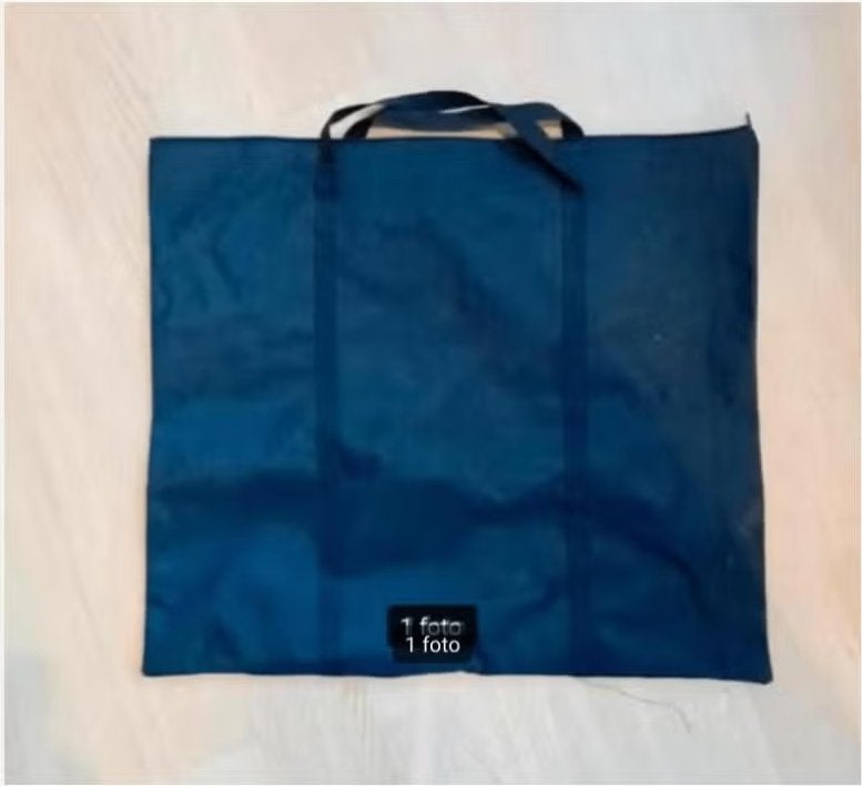 Zwarte vierkante tas rits platte voorwerpen 68x61 cm, Ophalen of Verzenden, Zo goed als nieuw, Zwart