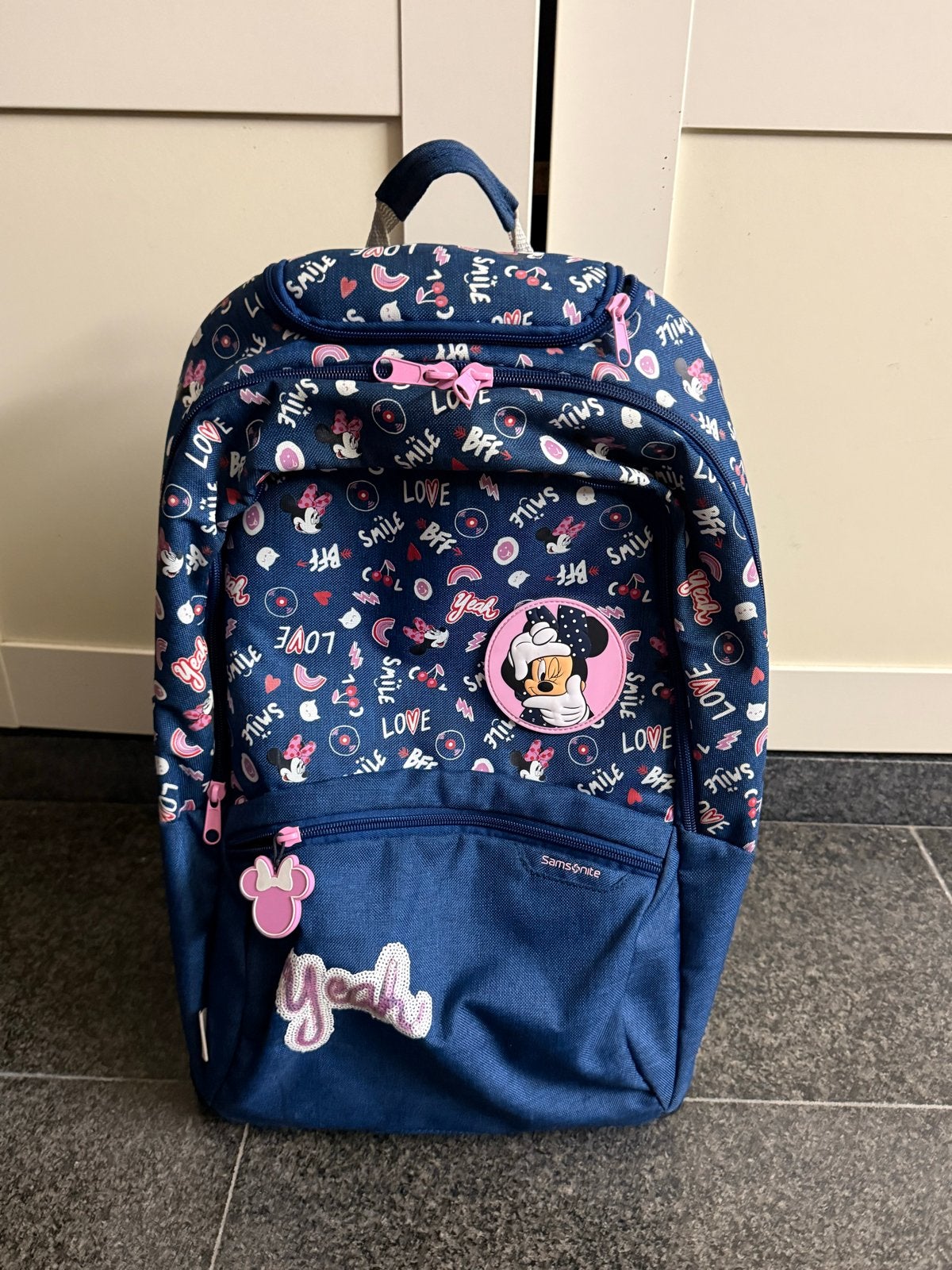 Samsonite Minnie Mouse Rugzak met Wieltjes - Zo goed als nie, 30 tot 40 cm, 40 tot 50 cm, Ophalen of Verzenden, Zo goed als nieuw