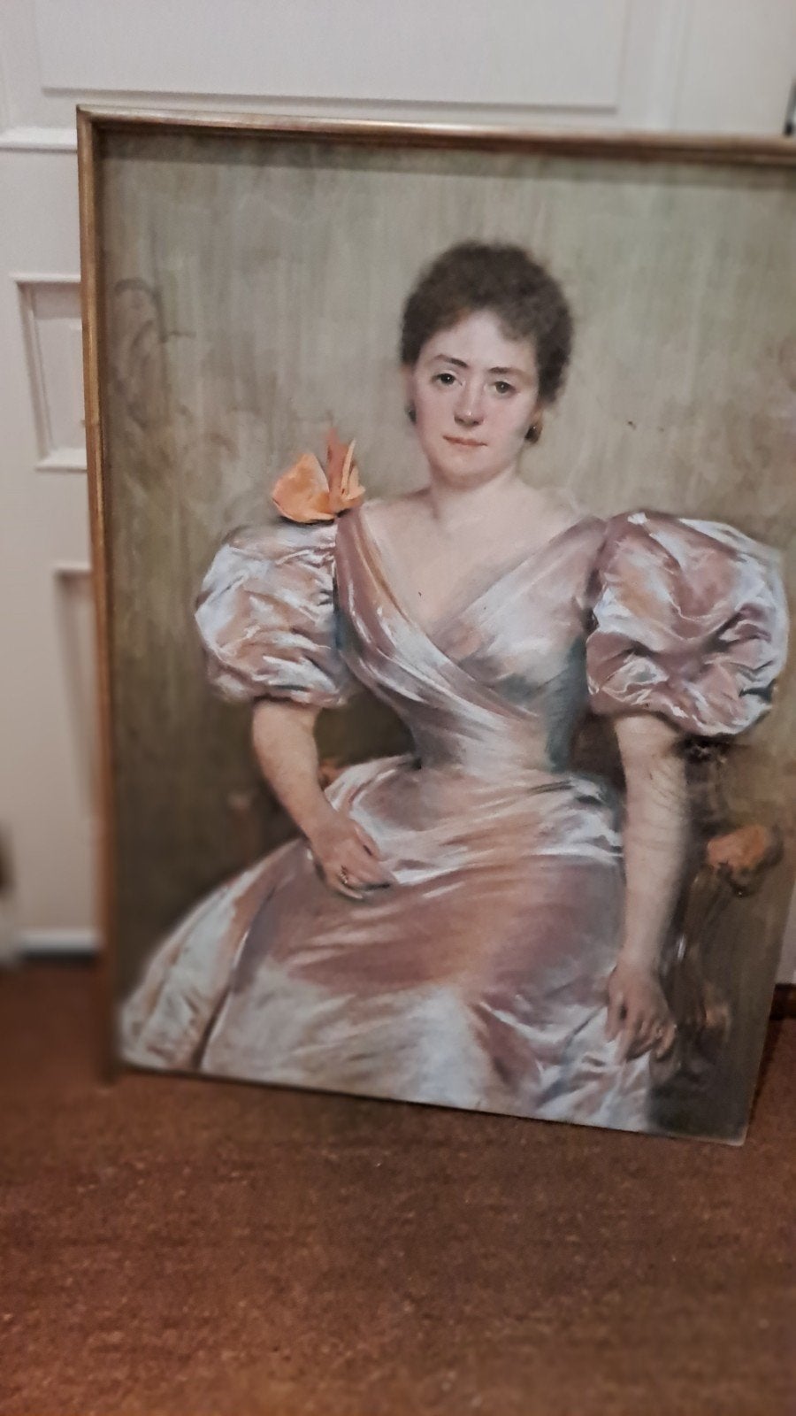Portret (pastel) 1895 van beeldschone jonge vrouw 114 x82, Ophalen