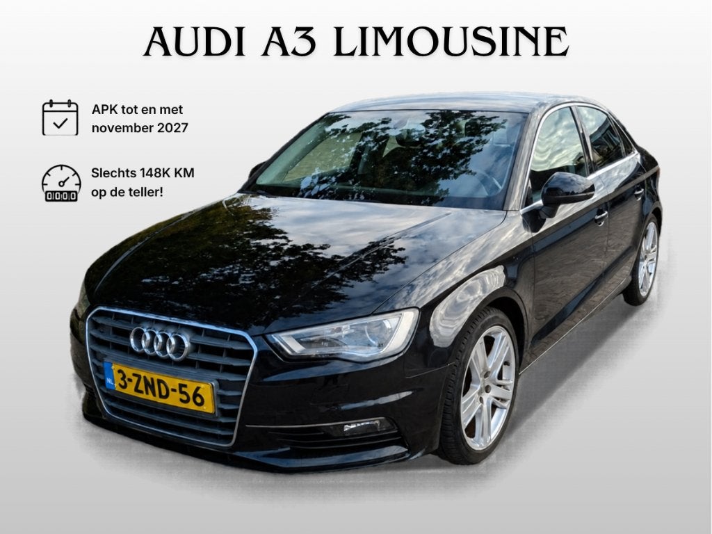 Audi A3 Limousine 1.4 TFSI CoD 149 pk  Automaat |APK 2027, Stof, 1225 kg, 4 cilinders, Zwart