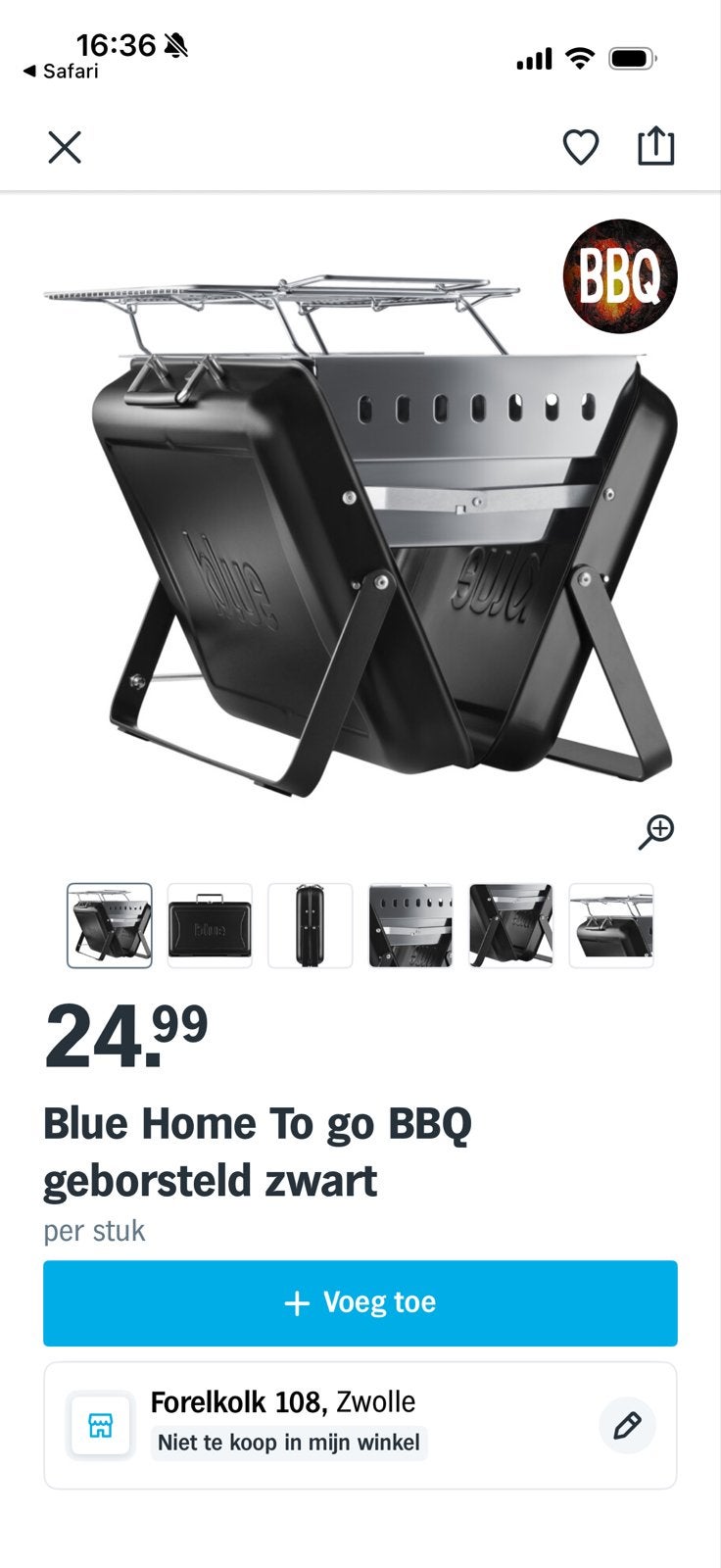 Blue Home To Go BBQ - Nieuw in doos, Ophalen, Nieuw