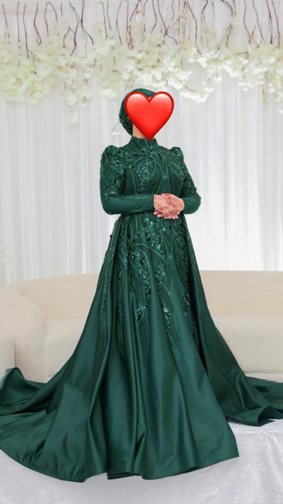 Groene Henna jurk, Kleding | Dames, Gelegenheidskleding, Overige typen, Maat 42/44 (L), Ophalen of Verzenden, Zo goed als nieuw