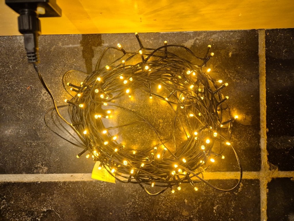 Kerstverlichting warm licht - 12 meter, Ophalen of Verzenden, Gebruikt