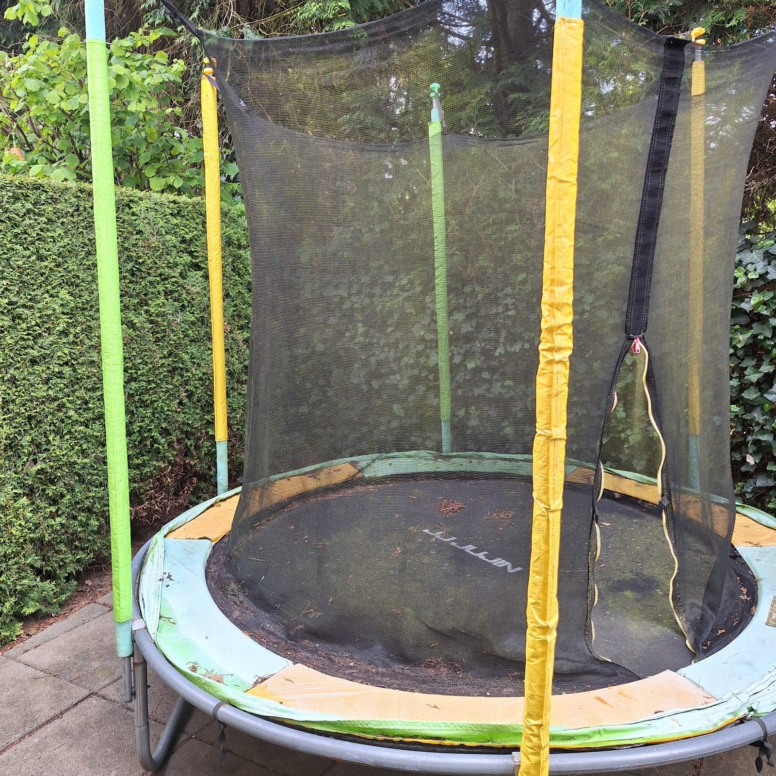 Trampoline 240 cm met veiligheidsnet - gedemonteerd, Ophalen of Verzenden, Gebruikt