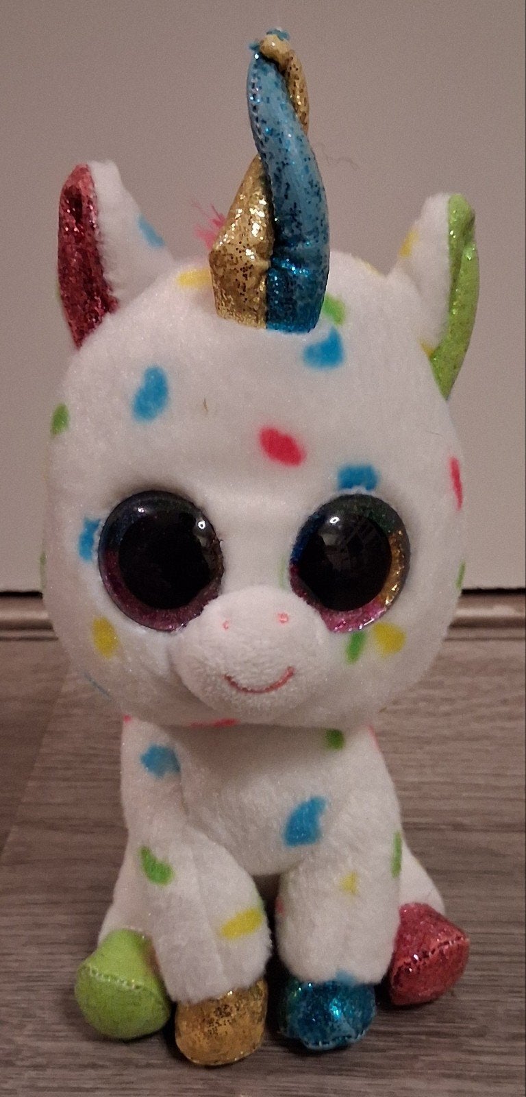 ty beanie boo unicorn Harmonie 16 cm, Eenhoorn, Overige karakters, Ophalen of Verzenden, Zo goed als nieuw