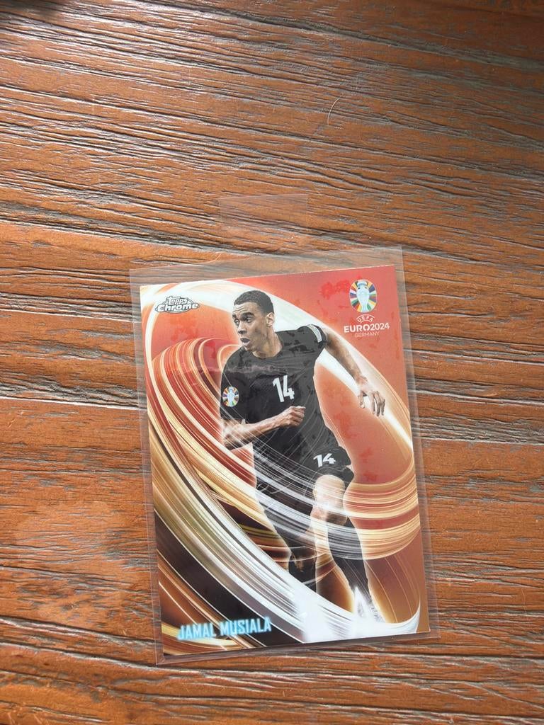 Jamal Musiala Topps Chrome EURO 2024 Voetbal Kaart, Ophalen, Nieuw, Buitenlandse clubs, Spelerskaart