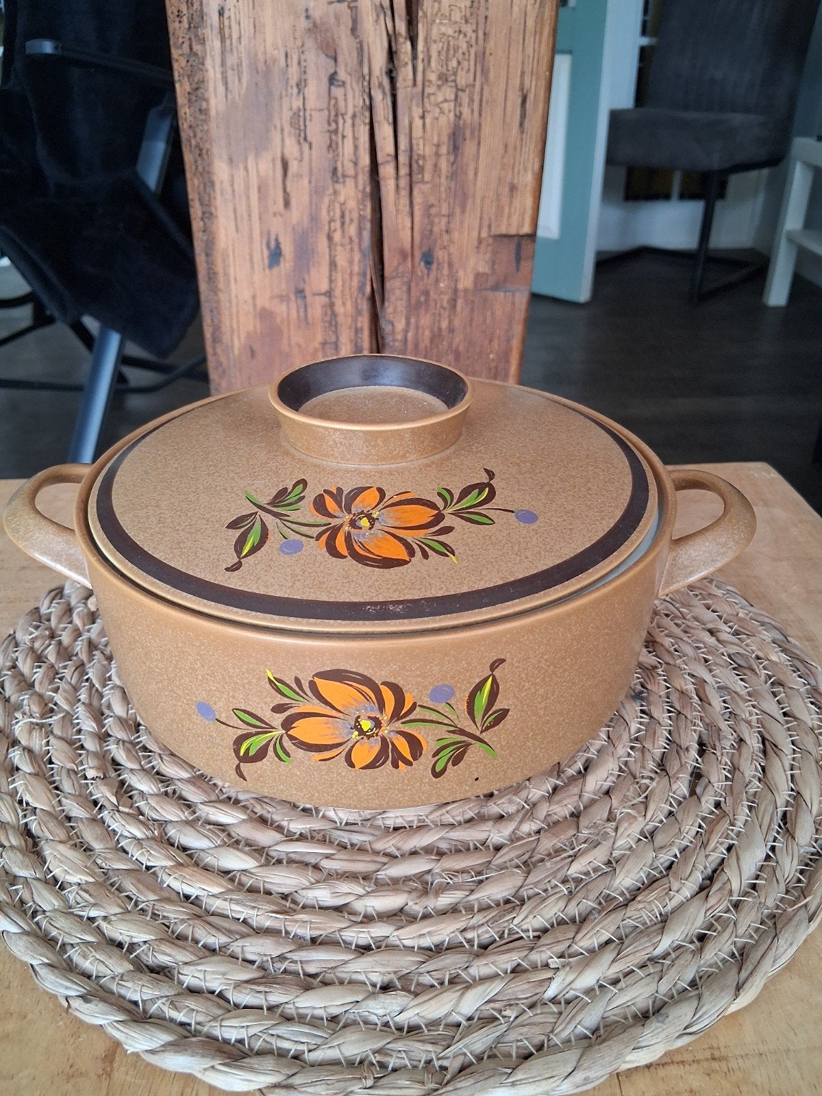 Vintage stenen pan, schaal  retro stijl, Ophalen of Verzenden, Gebruikt, Overige materialen