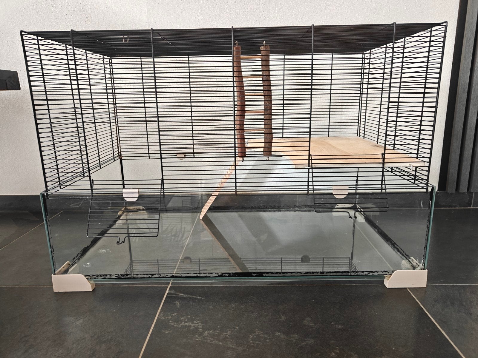 Ferplast Knaagdierenkooi Hamsterkooi glas met toebehoren, Dieren en Toebehoren, Knaagdieren en Konijnen | Hokken en Kooien, Kooi