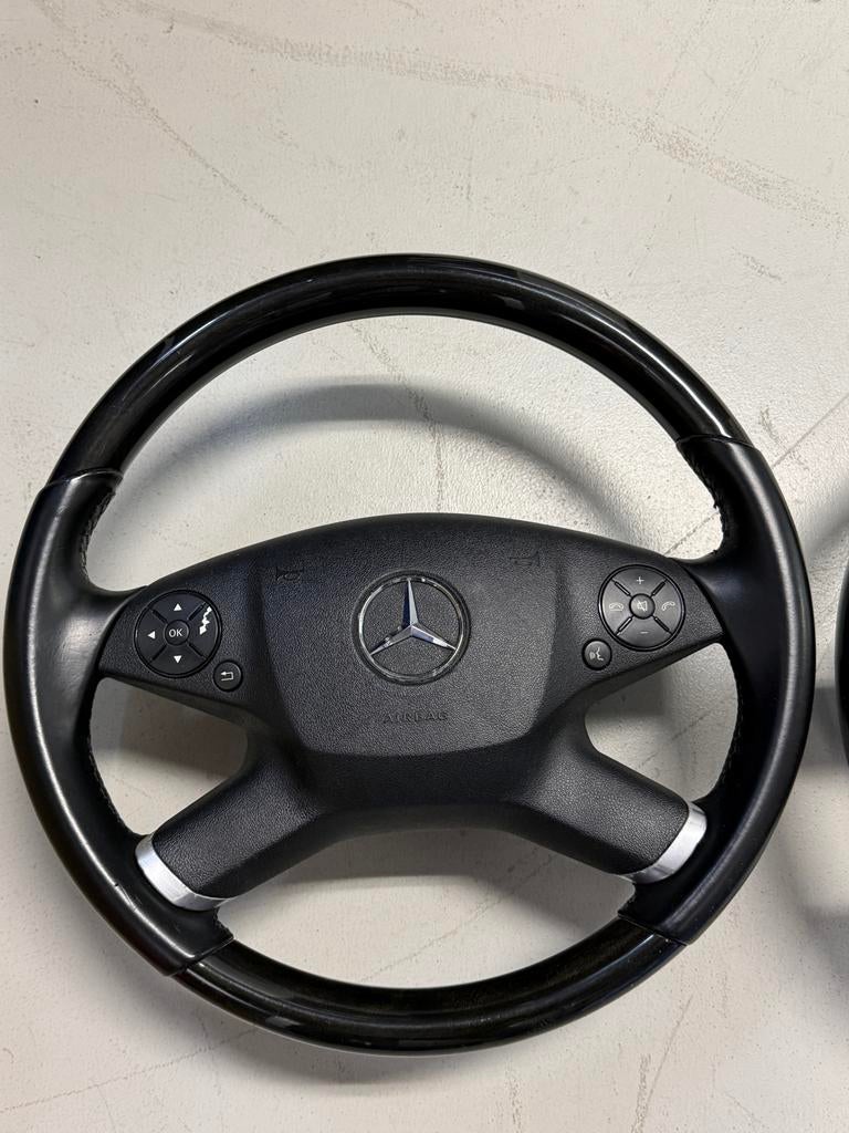 Mercedes W212 Stuurwiel - Donker Hout, met/zonder Paddle Shi, Auto-onderdelen, Ophalen of Verzenden, Gebruikt, Mercedes-Benz