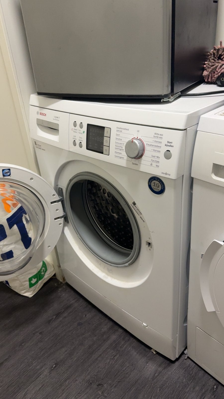 Wasmachine Bosch en Droger Siemens samen te koop, 6 tot 8 kg, Ophalen of Verzenden, Gebruikt, 85 tot 90 cm