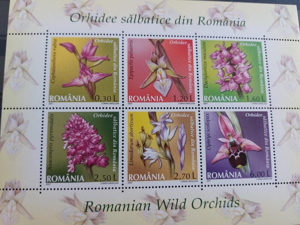 Orchideeen     Roemenie, Verzenden, Postfris, Dier of Natuur