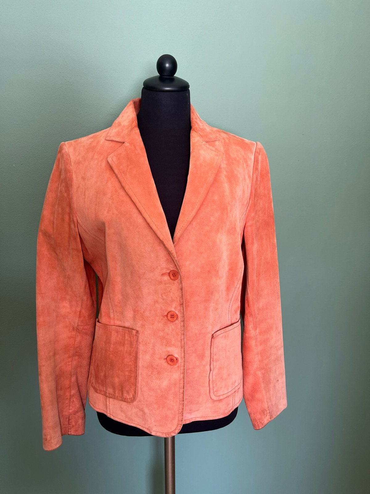 ARMAN suède jasje - Oranje - Maat 40 (L), Kleding | Dames, Maat 42/44 (L), Oranje, Ophalen of Verzenden, Jasje