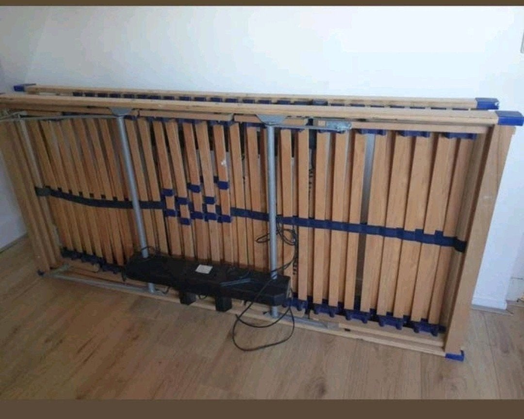 2x Elektrische verstelbare lattenbodems 90x200 cm, Huis en Inrichting, Slaapkamer | Matrassen en Bedbodems, Ophalen, Gebruikt