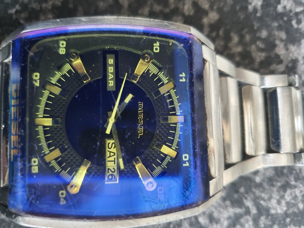 Diesel Herenhorloge - Stijlvol en Robuust, Sieraden, Tassen en Uiterlijk, Horloges | Heren, Overige merken, Staal, Gebruikt, Staal