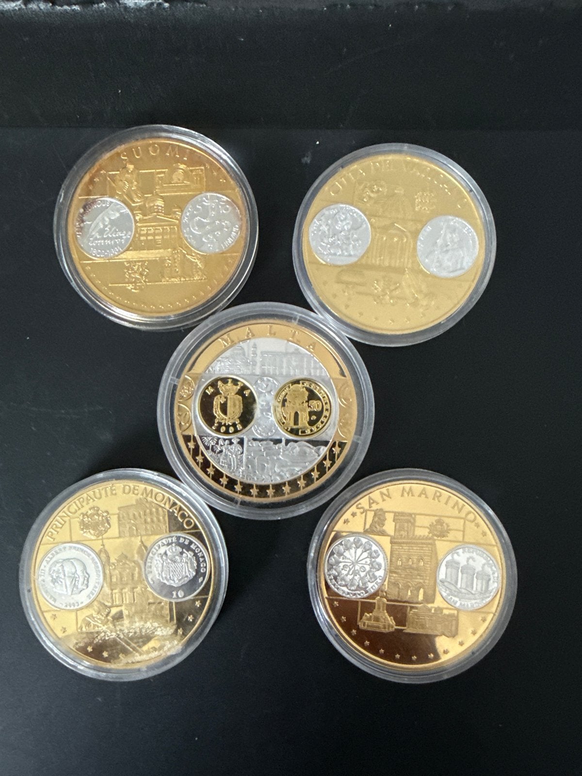 Set van 5 zeldzame euromunten in capsule, Postzegels en Munten, Munten | Europa | Euromunten, Setje, Overige landen, Goud, Overige waardes
