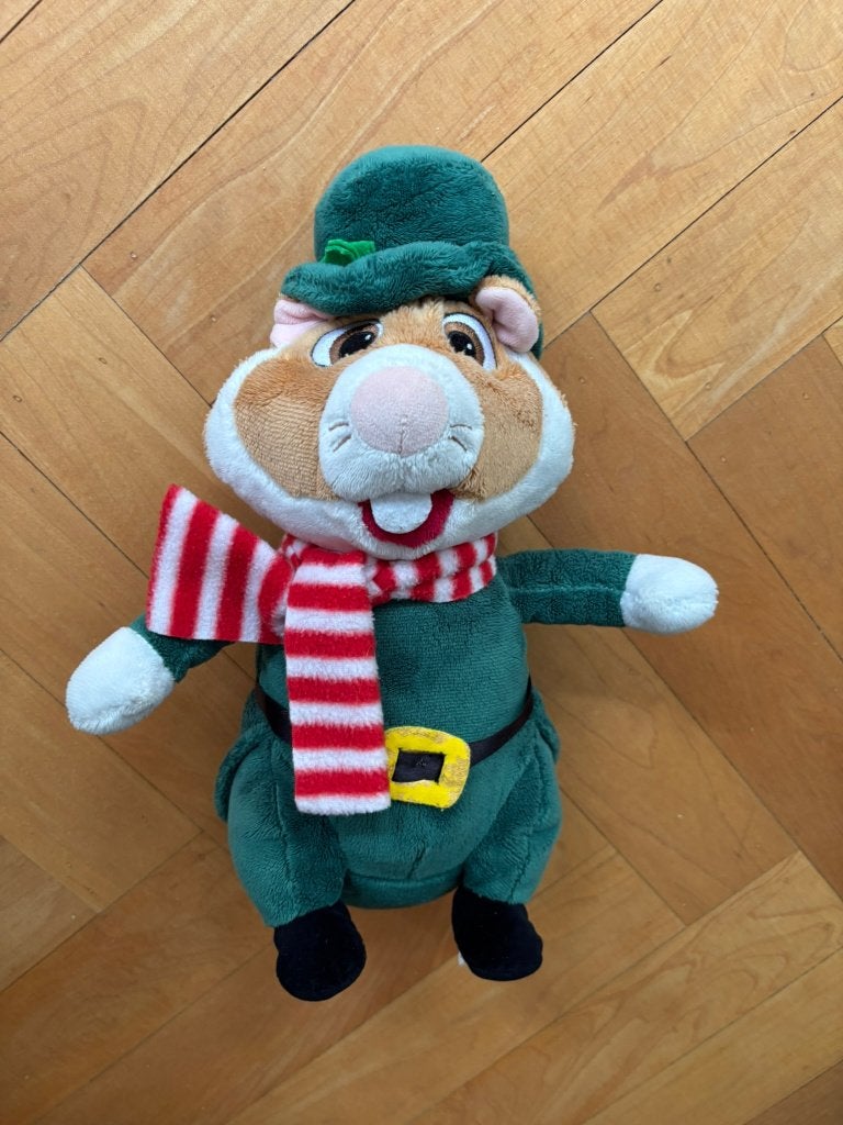 Albert heijn hamster knuffel kerst groen pak bolhoed sjaal!, Hamster, Ophalen of Verzenden, Zo goed als nieuw, Wasbaar