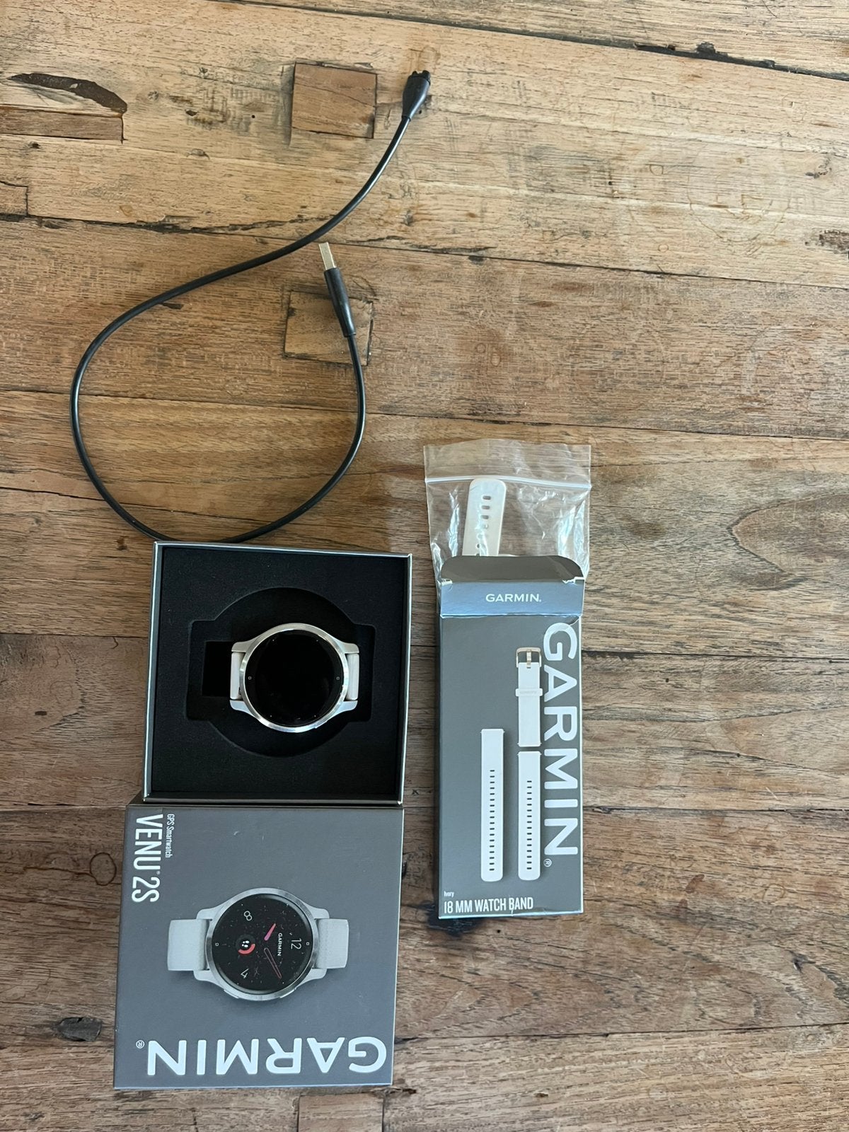 Garmin venu 2s, Gebruikt, Wit, Garmin, Ophalen of Verzenden