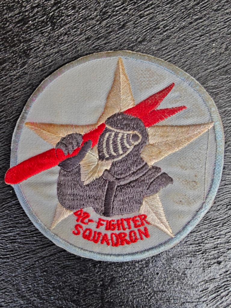 Patch Mid-1950s USAF 42nd Fighter Squadron, 54th Fighter Gro, Ophalen of Verzenden, Luchtmacht, Amerika, Embleem of Badge