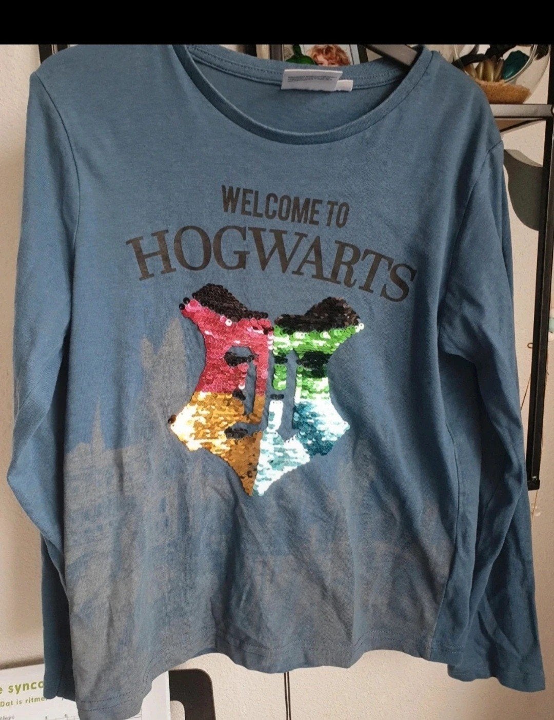 Harry Potter longsleeve maat 140 - Zo goed als nieuw, Jongen of Meisje, Ophalen of Verzenden, Zo goed als nieuw, Harry Potter