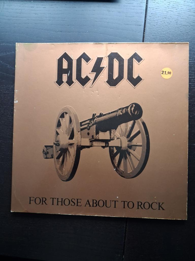 AC/DC - For Those About To Rock (We Salute You) LP, Cd's en Dvd's, Vinyl | Hardrock en Metal, Gebruikt, Originele persing, 1980 - 1989