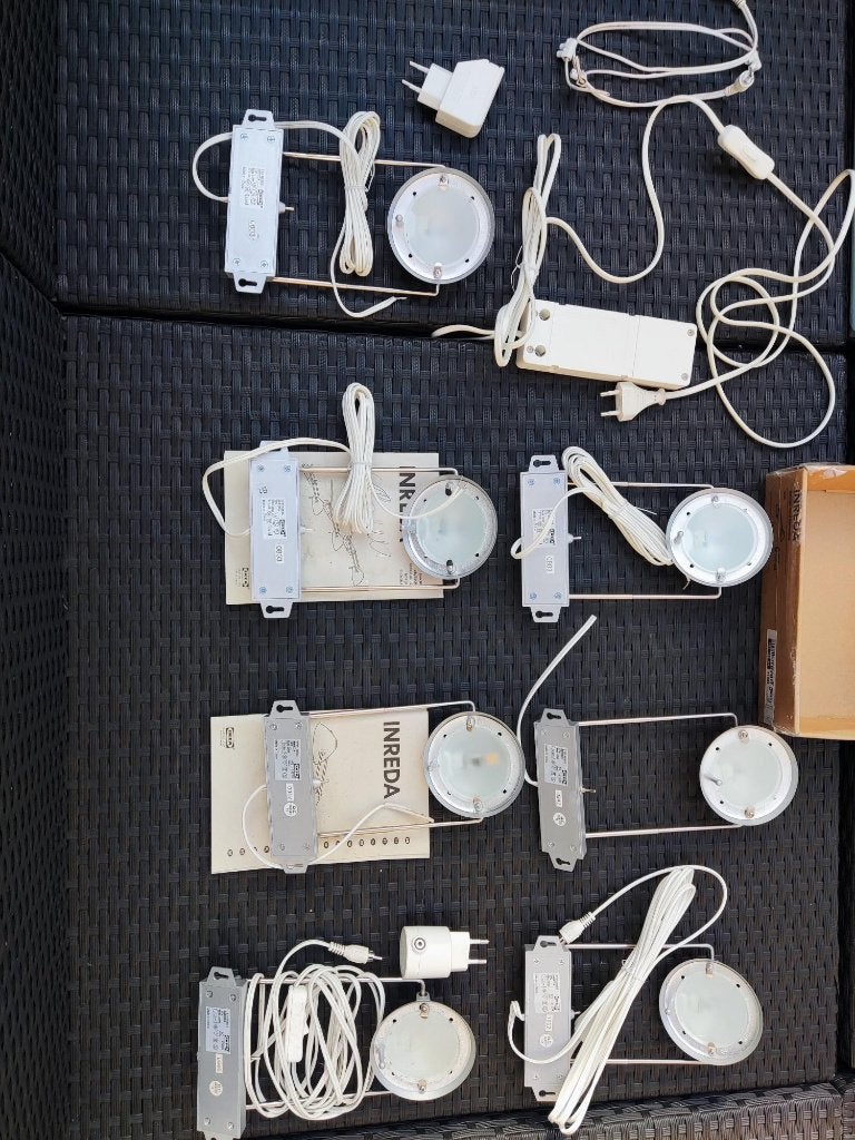 Inreda kastverlichting Ikea 7 stuks, Metaal, Gebruikt, Verstelbaar, Ophalen of Verzenden