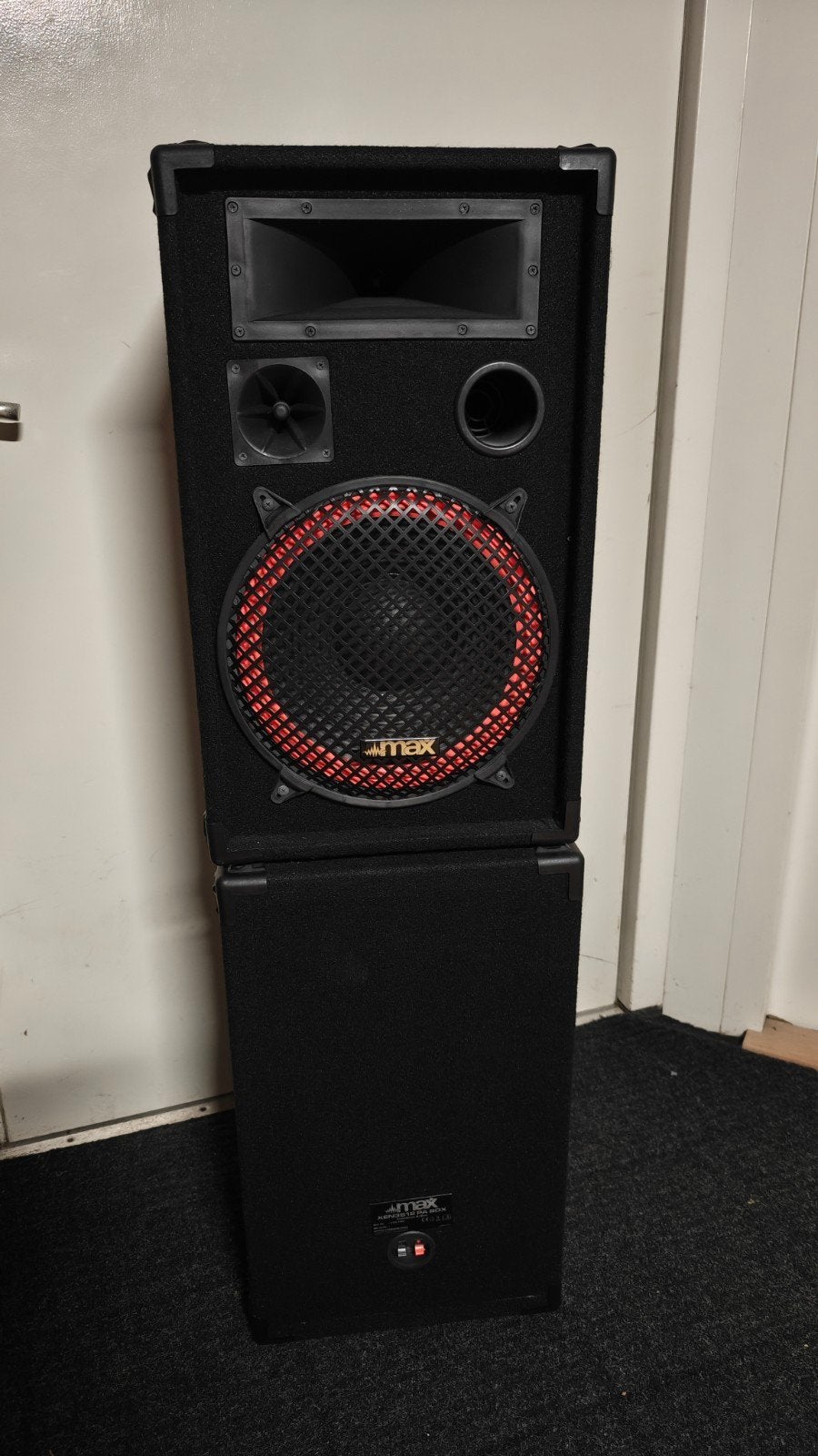 Max paar luidsprekers 12 "1000 W XEN 3512, Vloerstaande luidspreker, Zo goed als nieuw, Ophalen, 150 watt of meer
