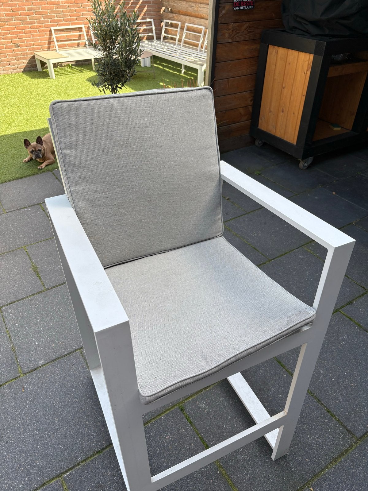6x Bellagio tuinstoel met kussens, Tuin en Terras, Ophalen, Zo goed als nieuw, Aluminium
