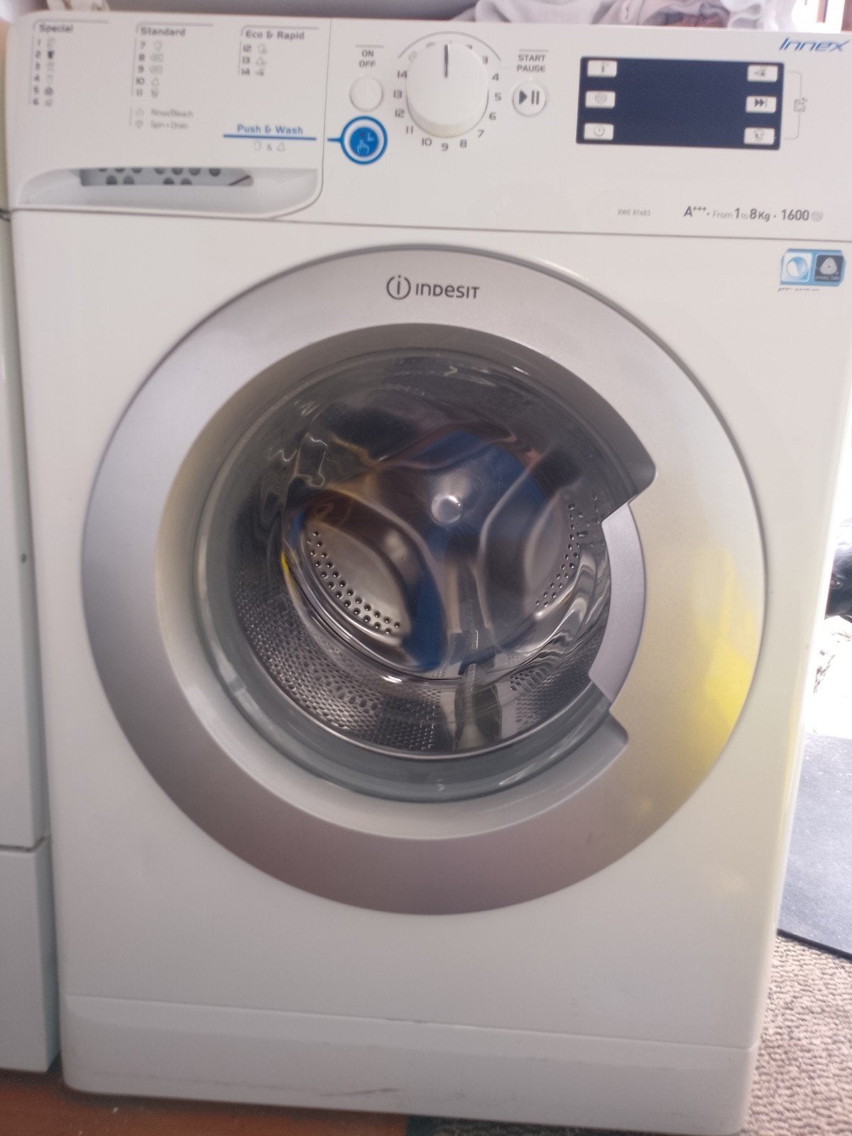 Indesit wasmachine 8 KG, 6 tot 8 kg, Ophalen of Verzenden, 85 tot 90 cm, 1600 toeren of meer