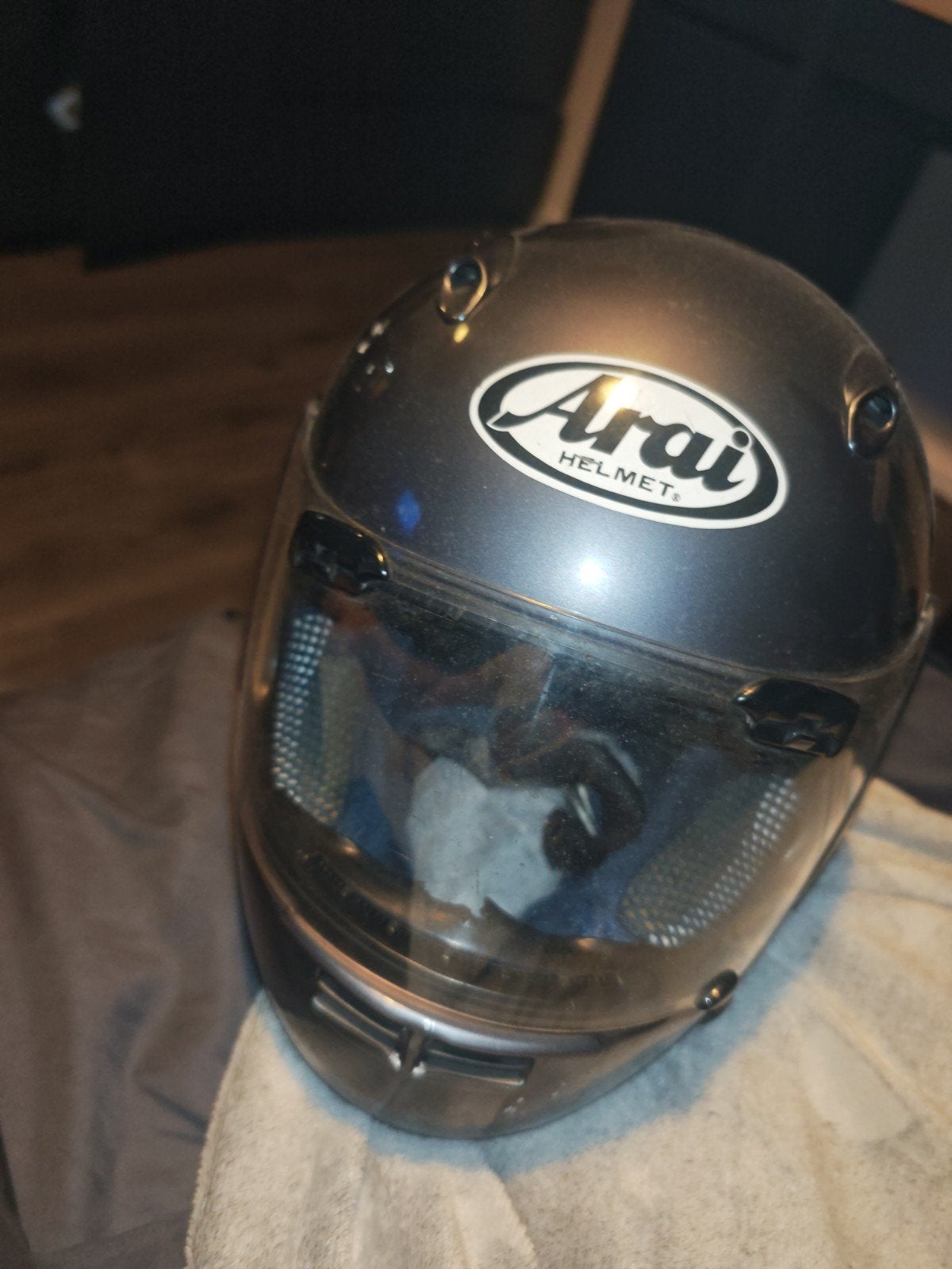 Arai Quantum/f integraalhelm - grijs, maat M, Ophalen, M, Arai, Heren