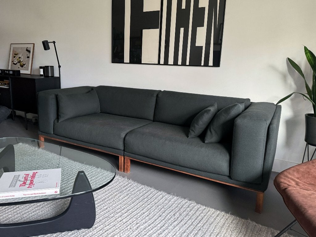 Bolia Cosy Modular Sofa (246 cm) - Solid Dark Oiled Oak Base, Ophalen, Gebruikt, Driepersoons, 75 tot 100 cm