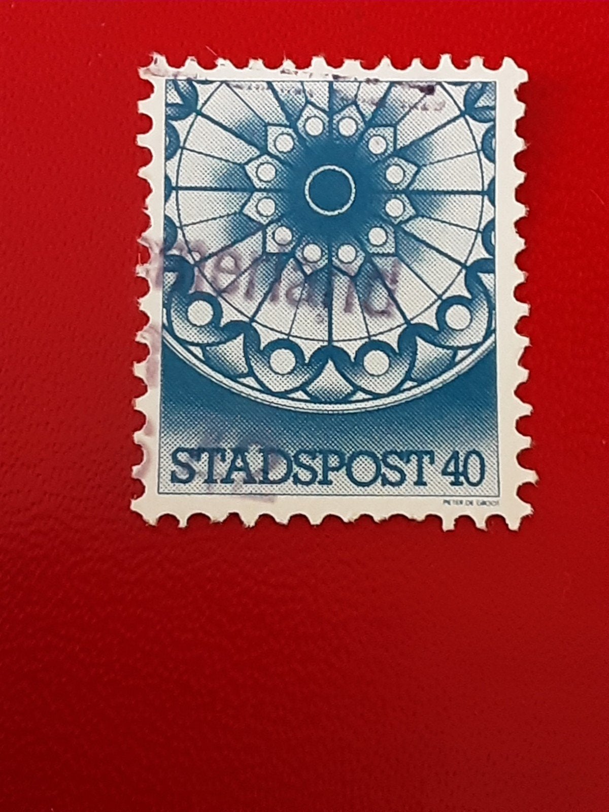 Stads en streekpost. Rozet Blauw 40ct ( gest), Ophalen of Verzenden