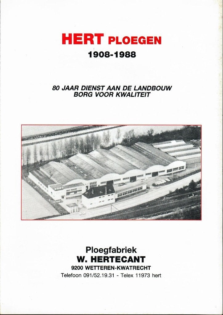 Hertecant ploegen folder voor tractor trekker, Ophalen of Verzenden, Zo goed als nieuw, Folder