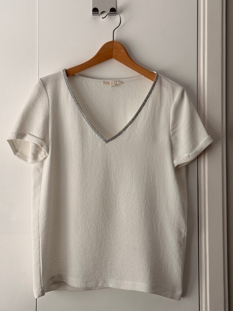 maje louxor blouse top - s | verzenden mogelijk, Ophalen, Zo goed als nieuw, Maat 36 (S), Wit