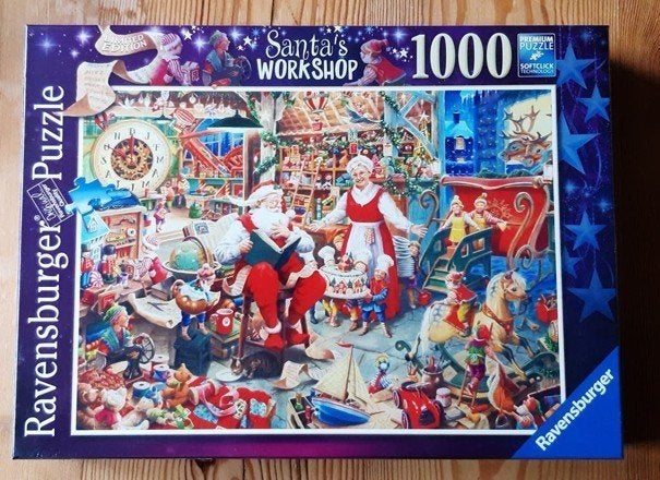 Kerstpuzzel Santa's Workshop 1000 stukjes, nieuw in doos, Ophalen of Verzenden, 500 t/m 1500 stukjes, Nieuw, Legpuzzel